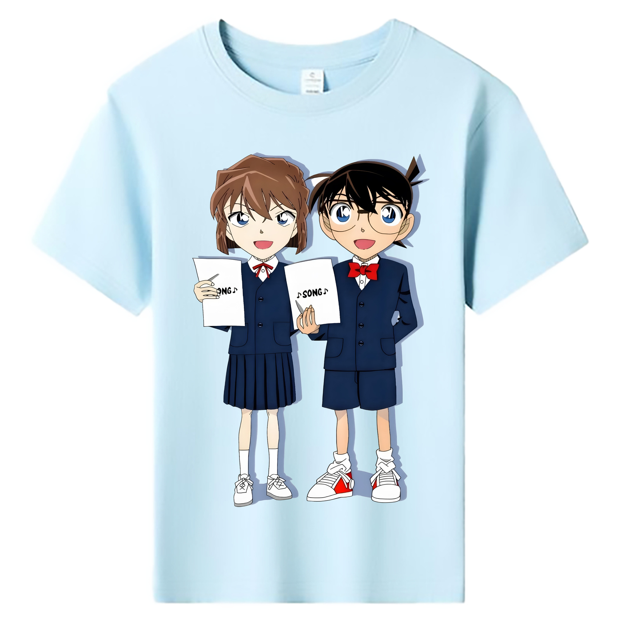 （画像用） 名探偵コナン 灰原 哀 はいばら あい Detective Conan Anita Hailey、Vi Graythorn Haibara Ai 綿100％キッズTシャツ（フロントプリント）